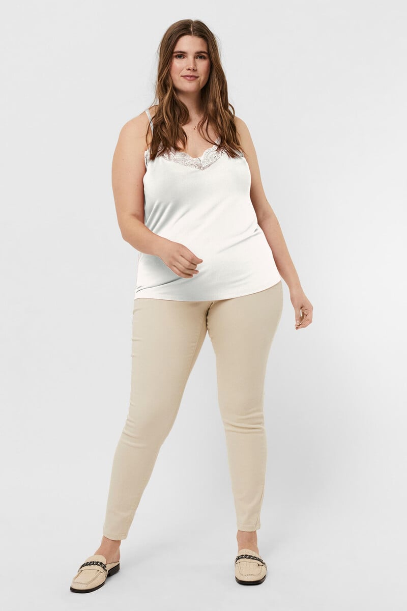 Cortefiel Top Encaje Talla Grande