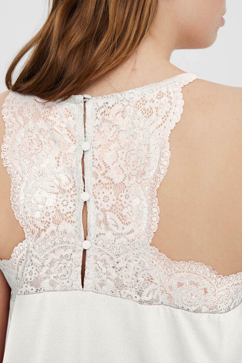 Cortefiel Top Encaje Talla Grande