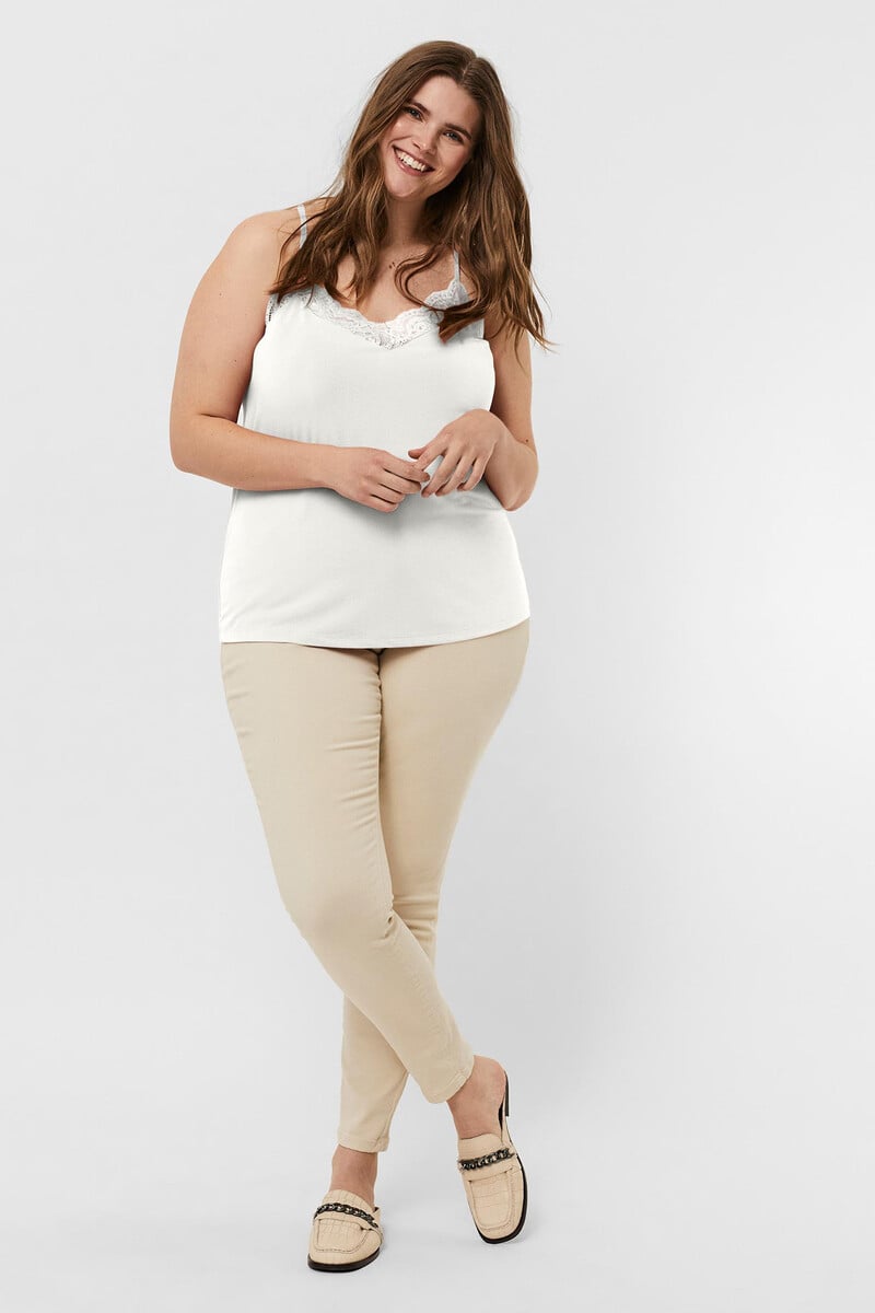 Cortefiel Top encaje talla grande