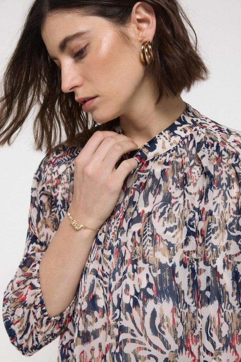 Cortefiel Top Estampado De Manga Larga