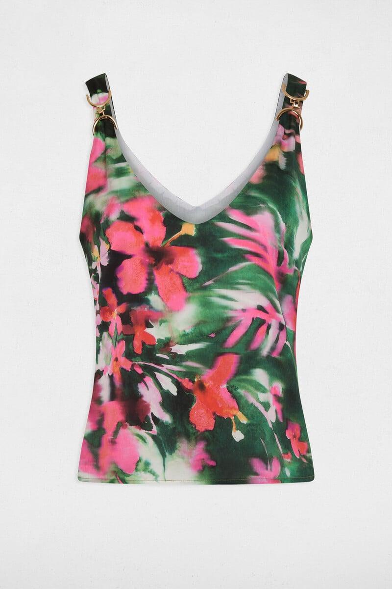 Cortefiel Top Estampado Tirantes Anchos