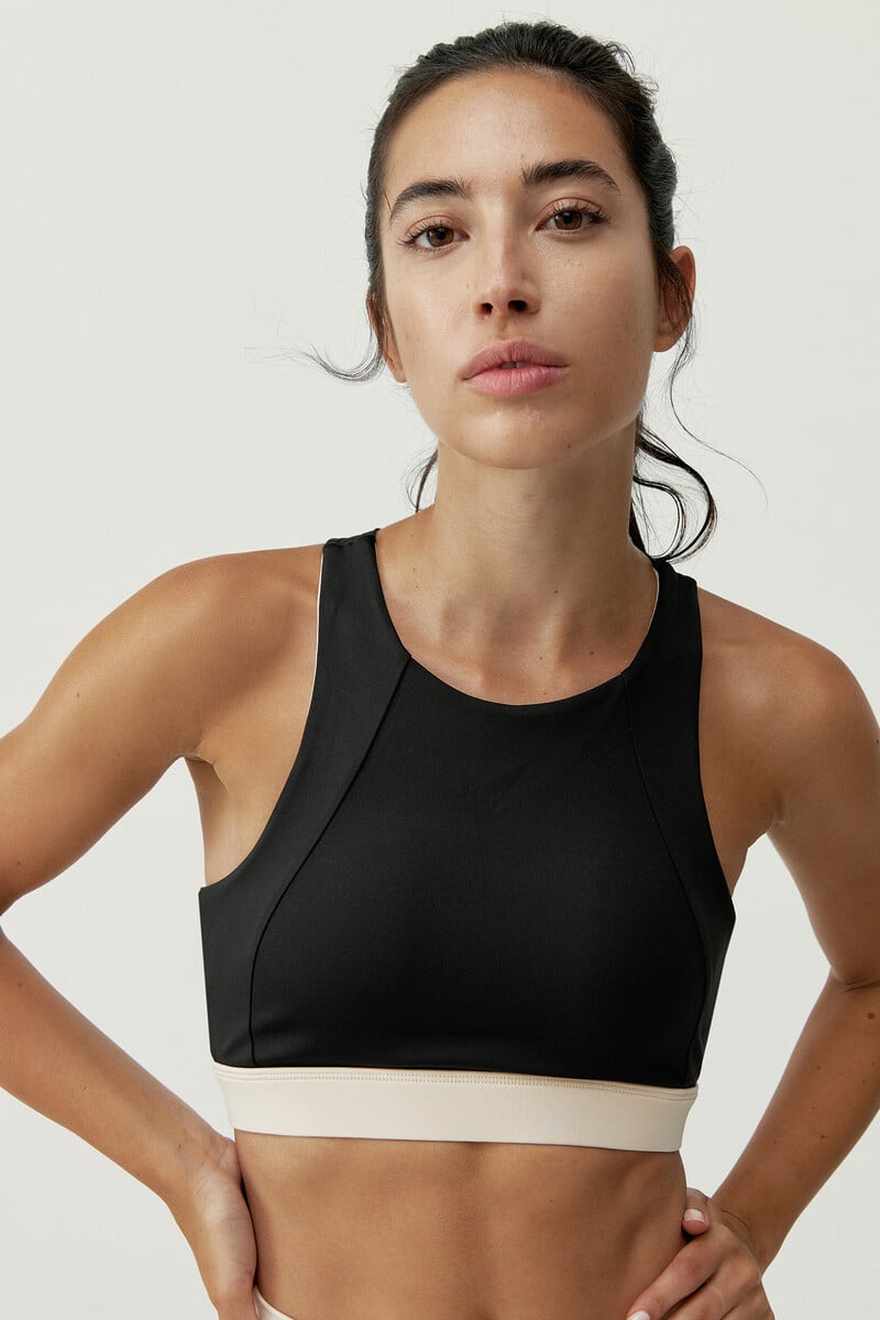 Cortefiel Top Fiorella Black/Stone