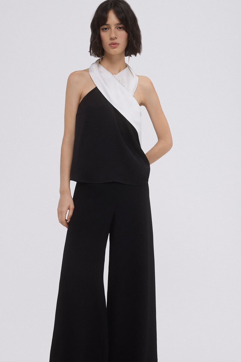 Cortefiel Top Halter Bicolor