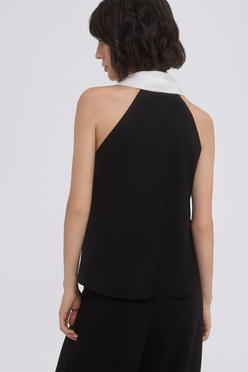 Cortefiel Top Halter Bicolor