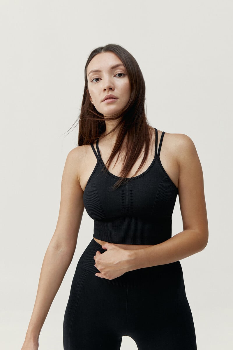 Cortefiel Top India Black
