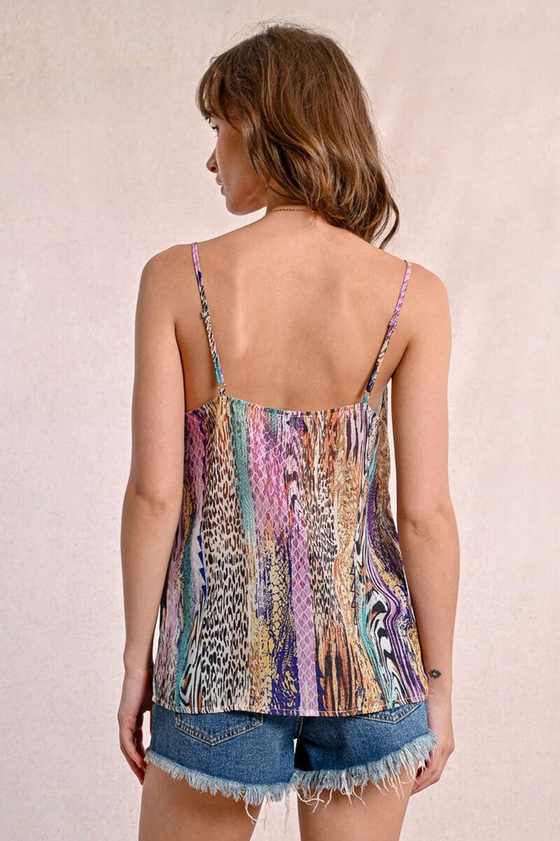 Cortefiel Top Lencero De Tirantes Con Estampado