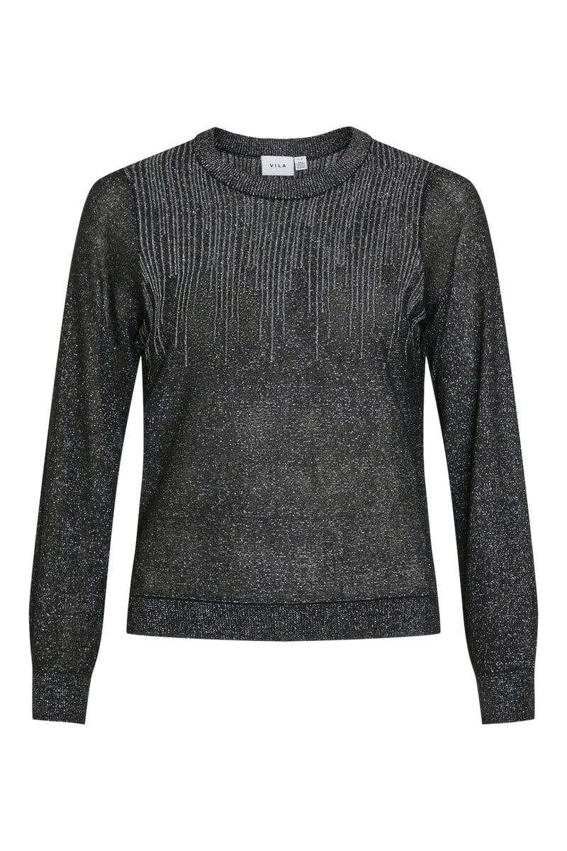 Cortefiel Top manga larga con glitter