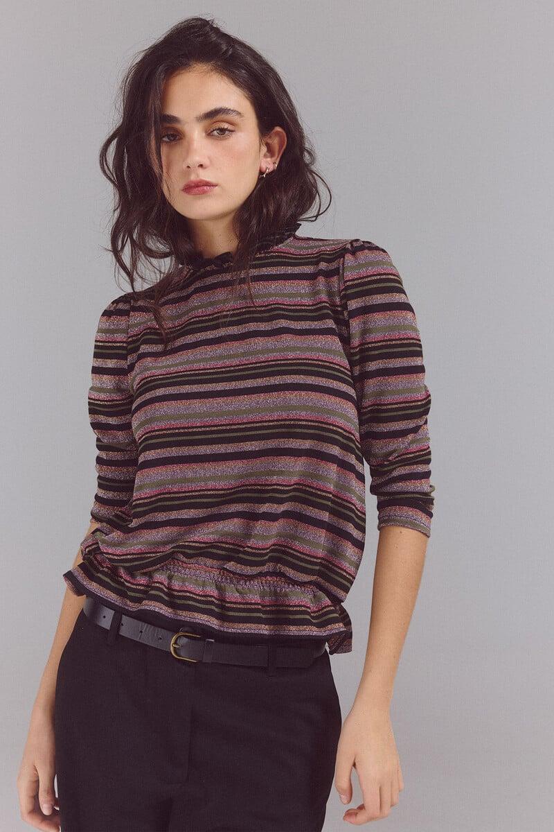 Cortefiel Top Rayitas Lurex