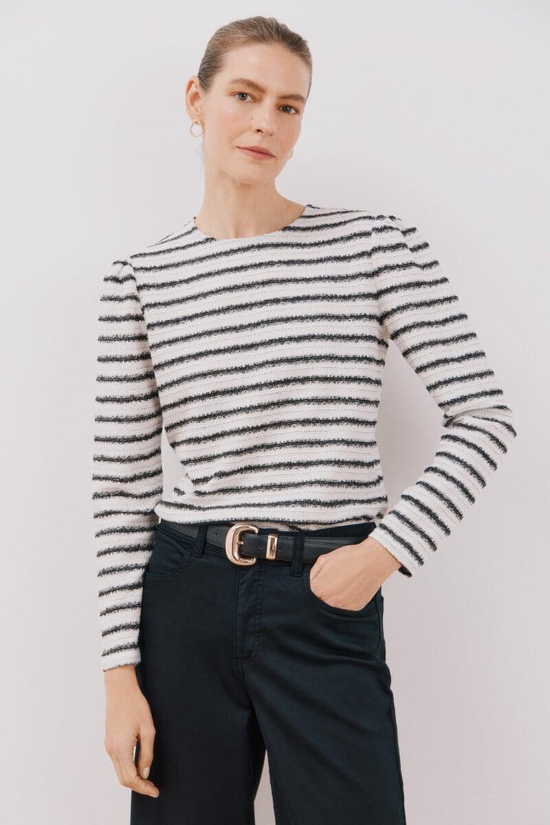 Cortefiel Top Tweed Raya