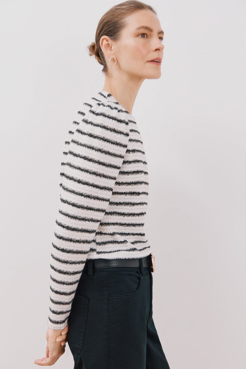 Cortefiel Top Tweed Raya