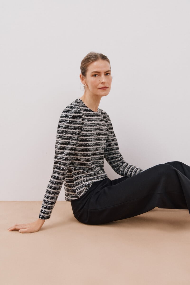 Cortefiel Top tweed raya