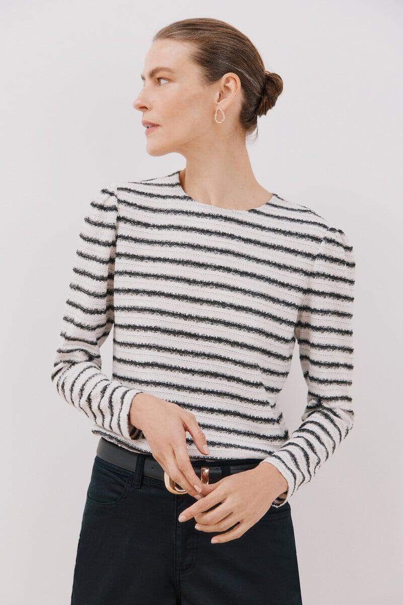 Cortefiel Top tweed raya