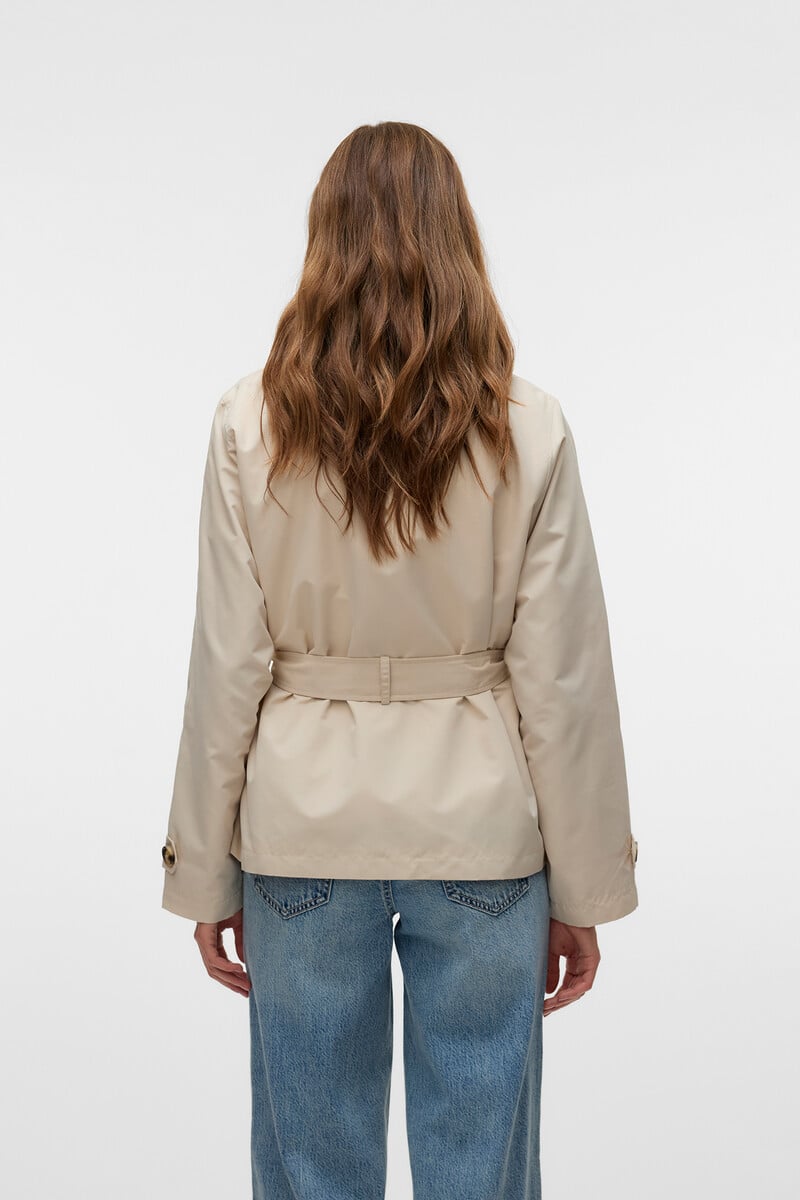 Cortefiel Trench Corto De Manga Larga