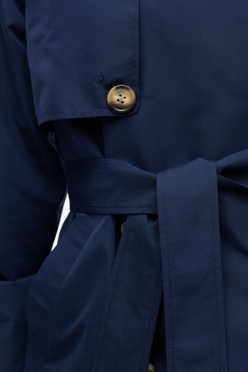 Cortefiel Trench Corto De Manga Larga