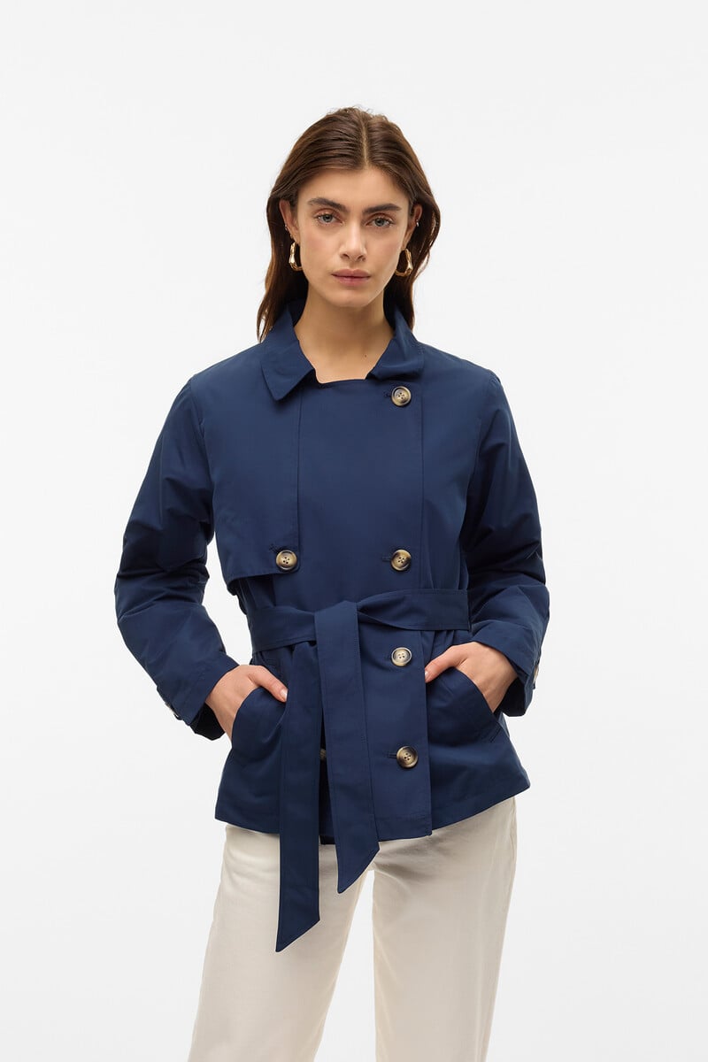 Cortefiel Trench Corto De Manga Larga