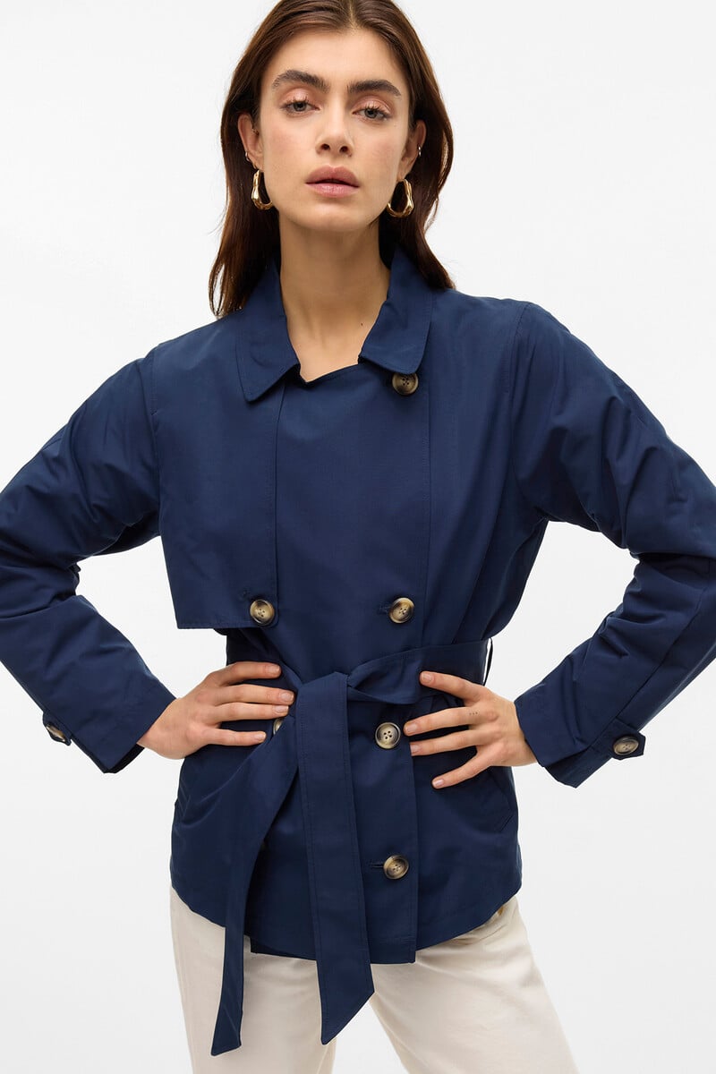 Cortefiel Trench corto de manga larga