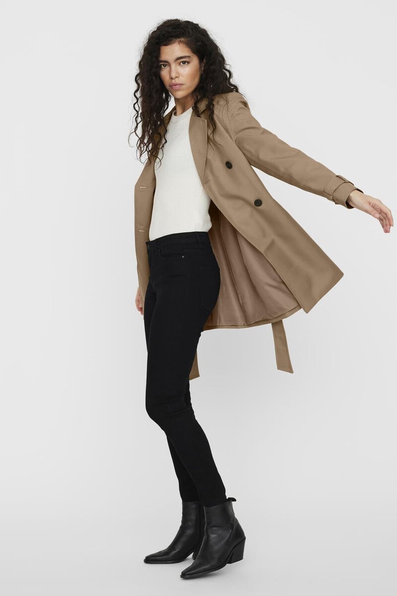 Cortefiel Trench Midi De Mujer Con Lazada