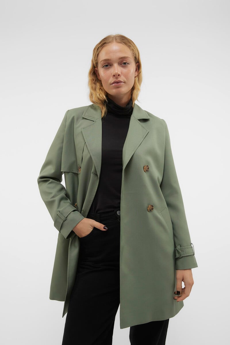 Cortefiel Trench midi de mujer con lazada