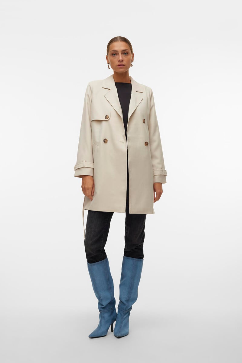 Cortefiel Trench midi de mujer con lazada