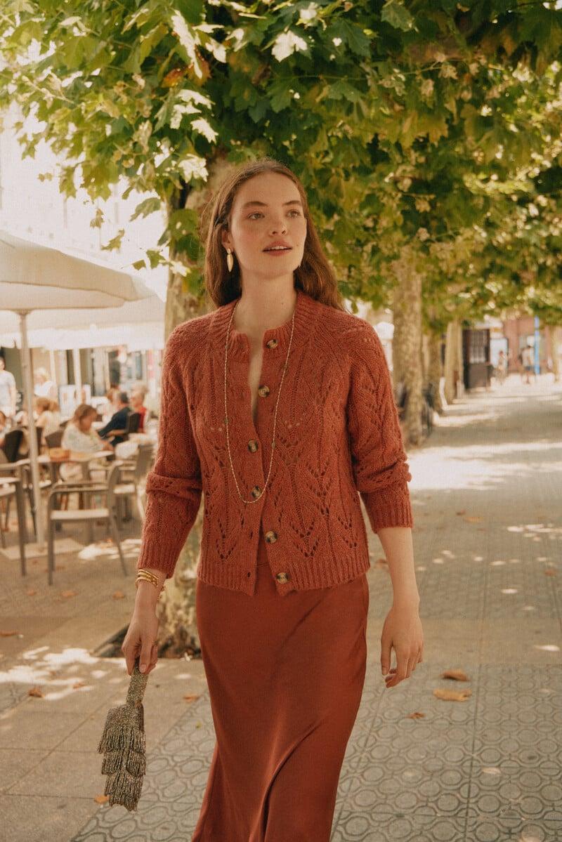 Cortefiel Tricia. Chaqueta de punto calado