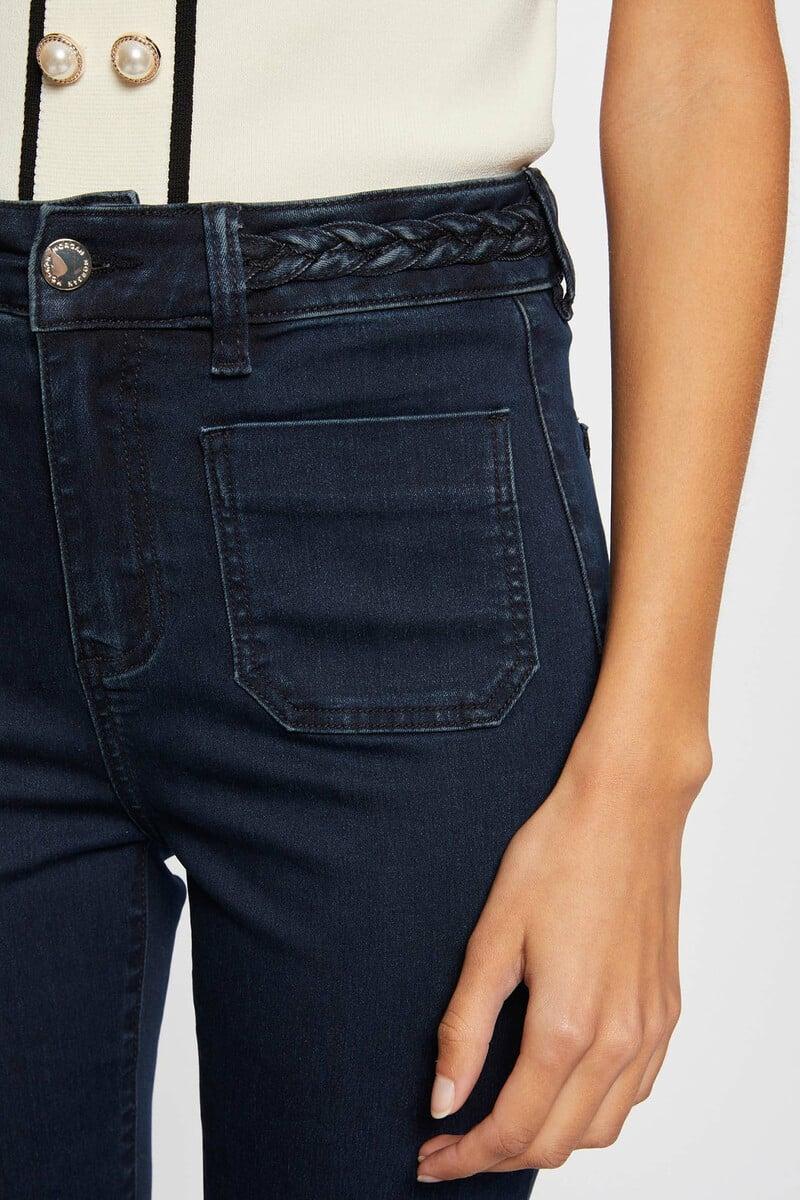 Cortefiel Vaquero Boot-cut Con Detalles Trenzados