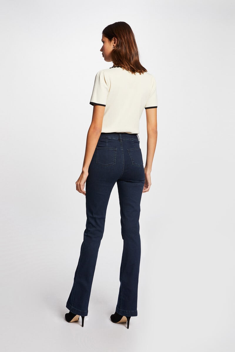 Cortefiel Vaquero Boot-cut Con Detalles Trenzados