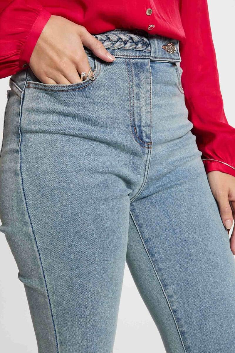 Cortefiel Vaquero Recto Con Detalles Trenzados