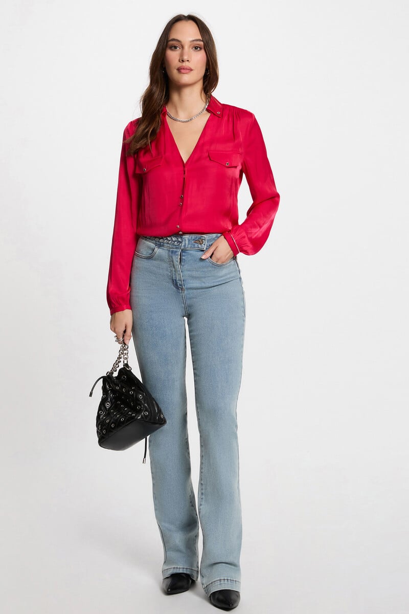 Cortefiel Vaquero recto con detalles trenzados