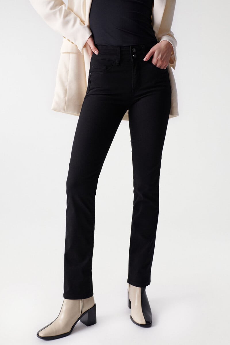 Cortefiel Vaqueros Secret Push In Slim True Black