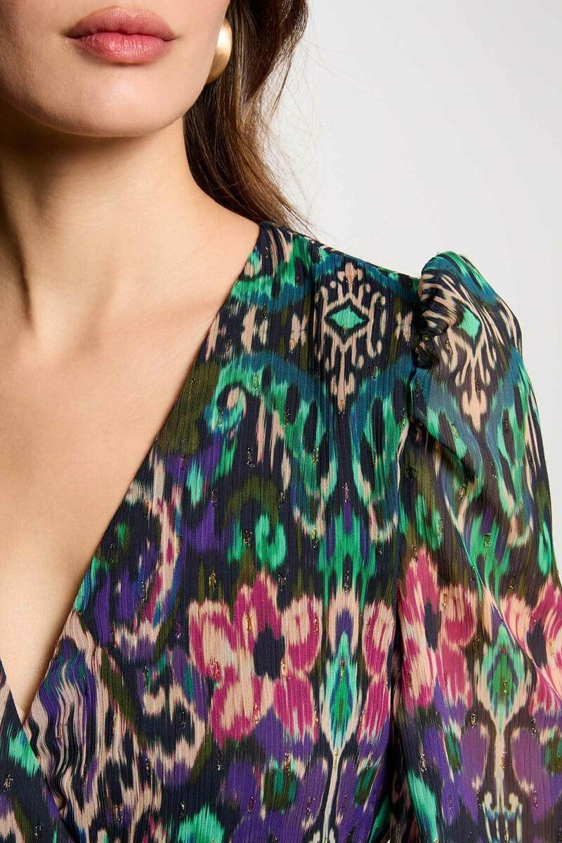 Cortefiel Vestido Acampanado Estampado