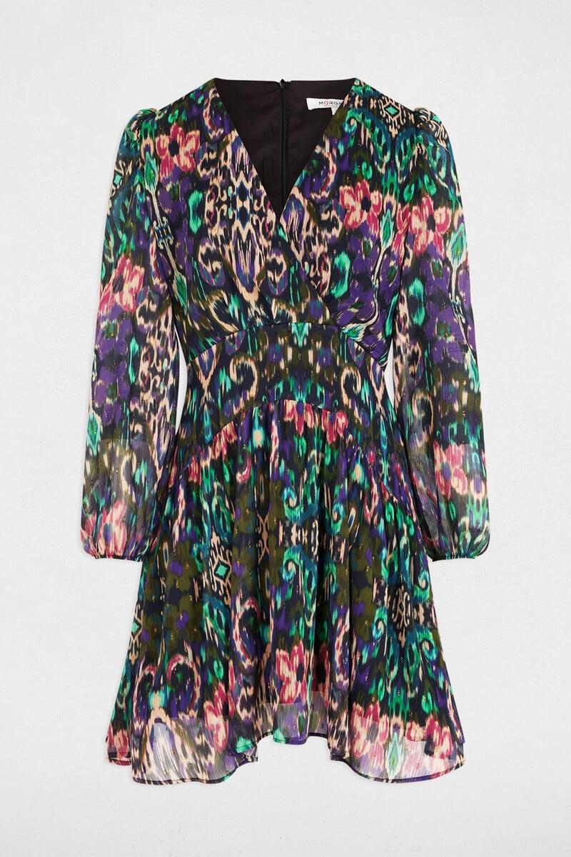 Cortefiel Vestido Acampanado Estampado