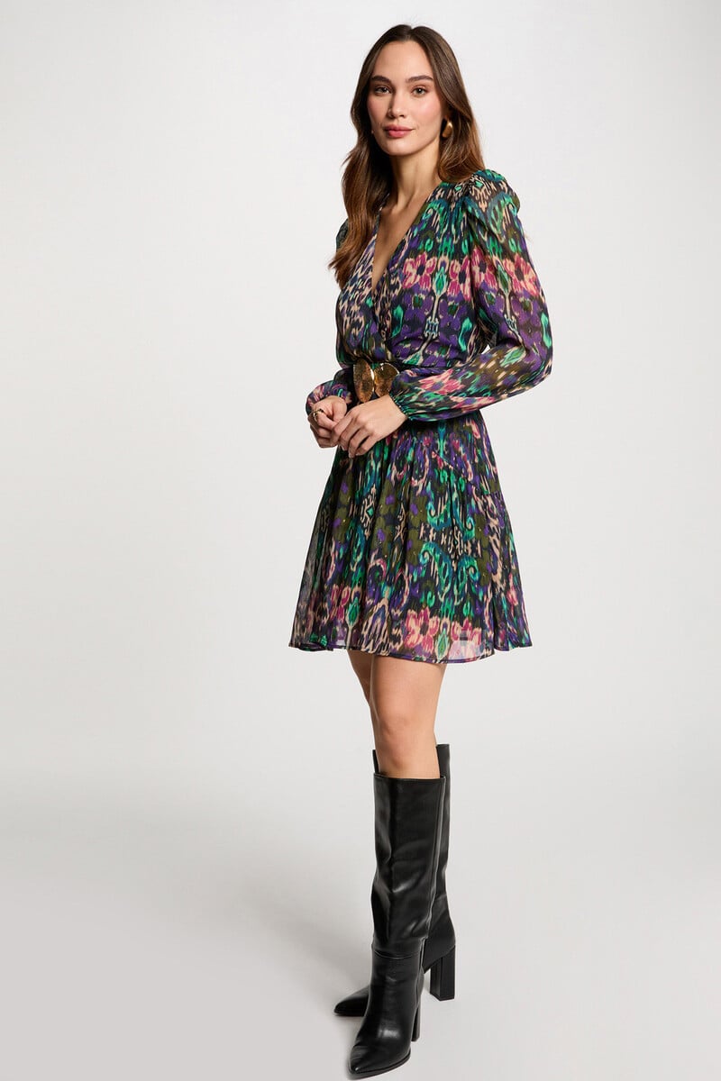 Cortefiel Vestido acampanado estampado