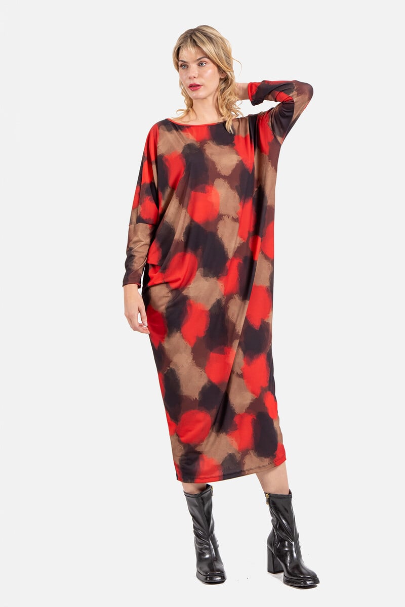 Cortefiel Vestido Ancho Estampado
