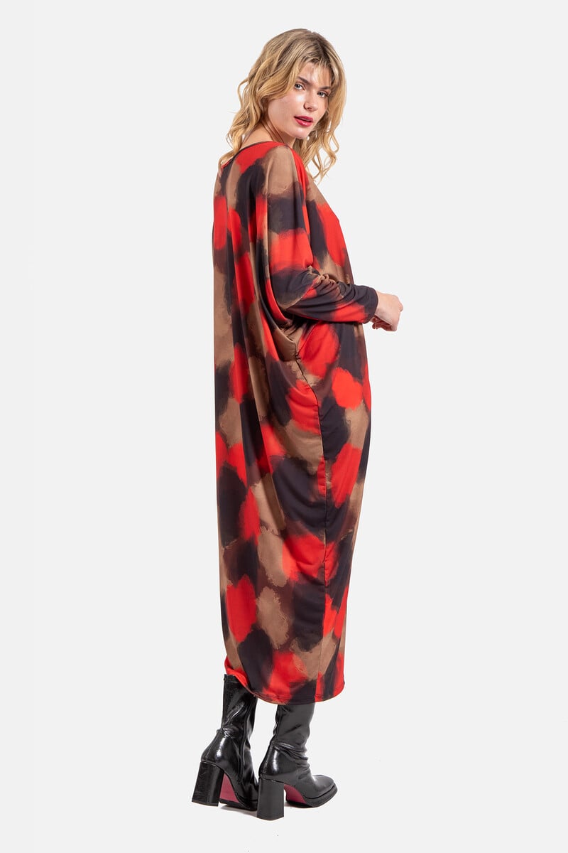 Cortefiel Vestido Ancho Estampado
