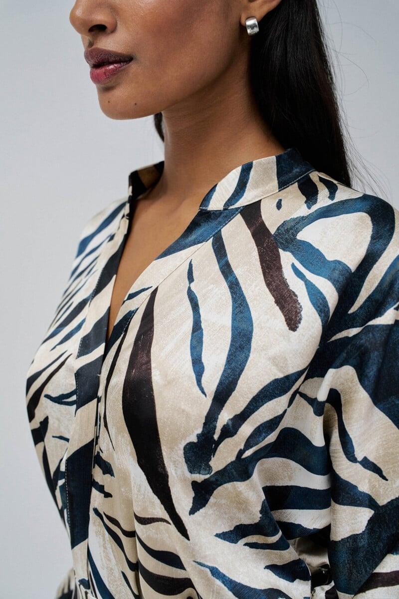 Cortefiel Vestido Camisero Con Manga