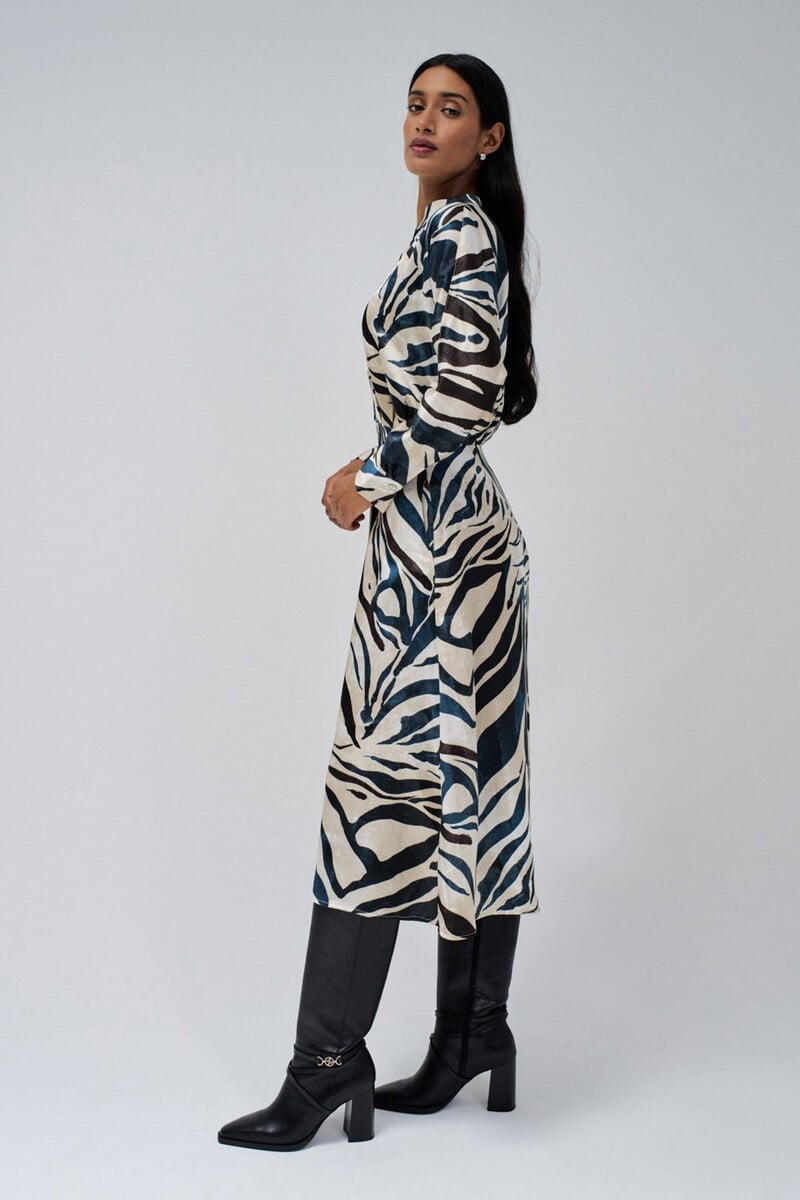 Cortefiel Vestido camisero con manga