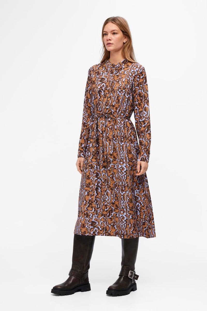 Cortefiel Vestido Camisero Estampado