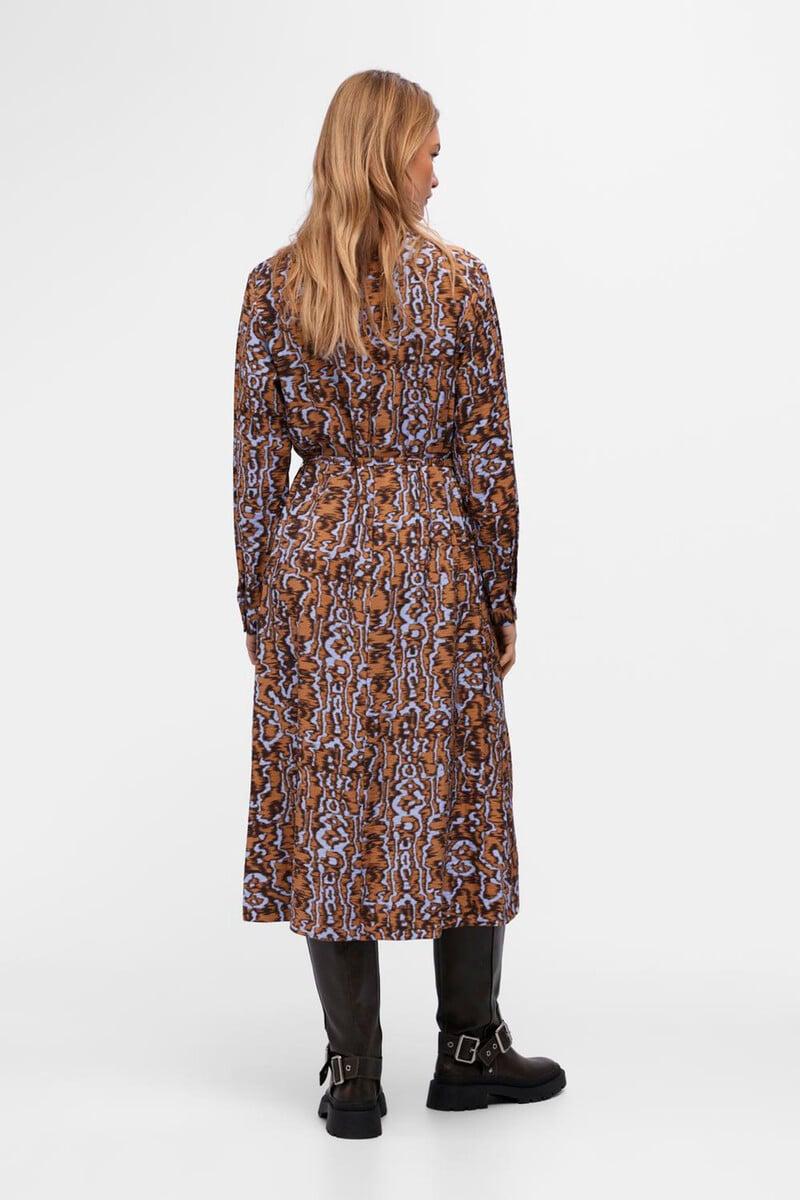 Cortefiel Vestido Camisero Estampado