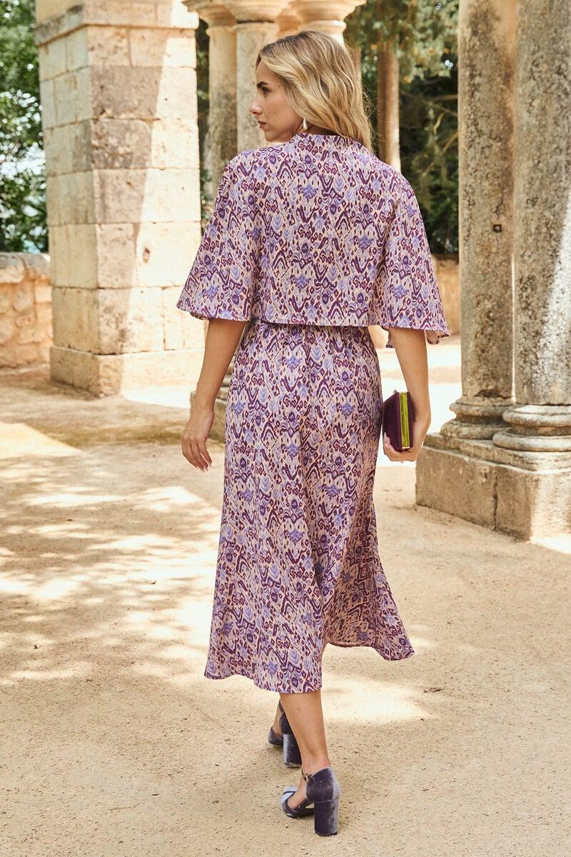 Cortefiel Vestido Capa Silbona