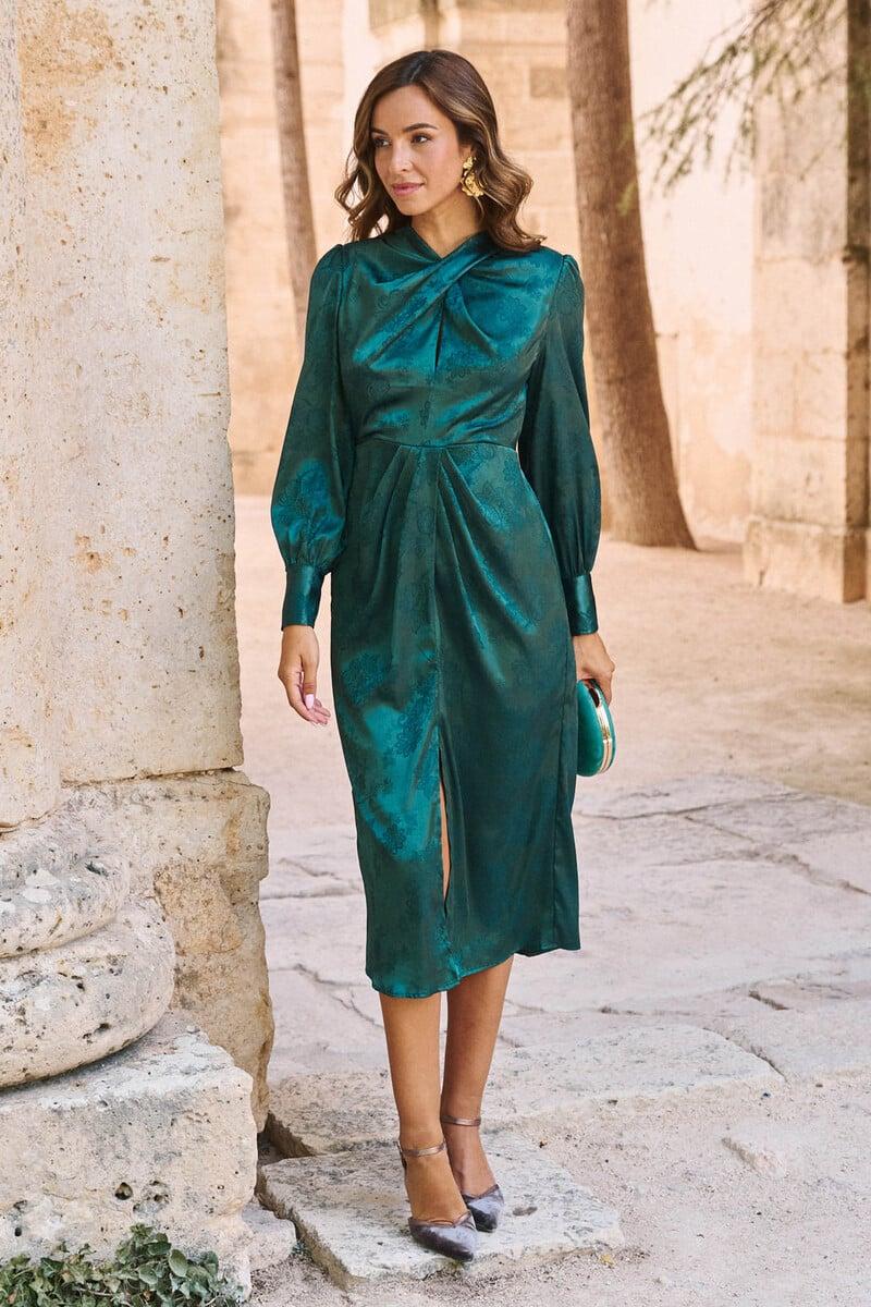 Cortefiel Vestido Con Cruce Dorinda