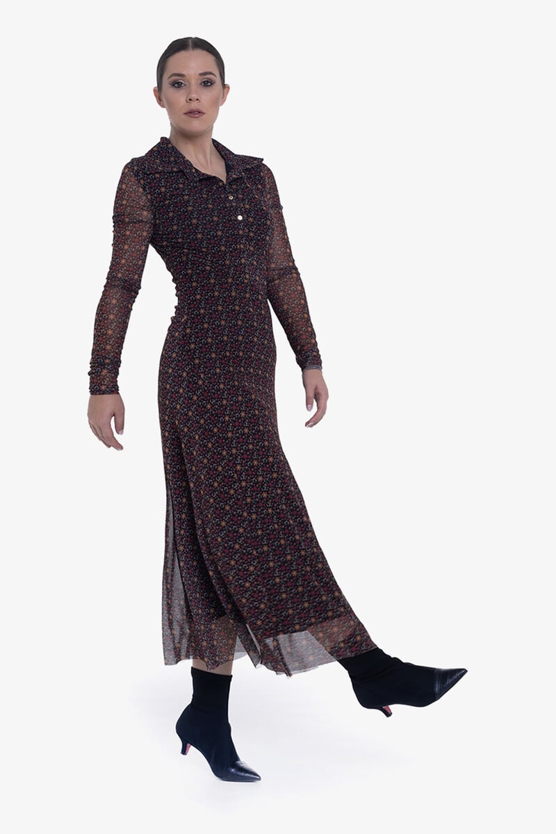 Cortefiel Vestido Con Estampado De Flores