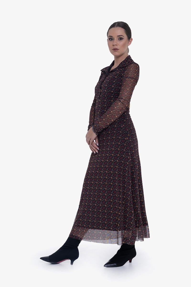 Cortefiel Vestido Con Estampado De Flores