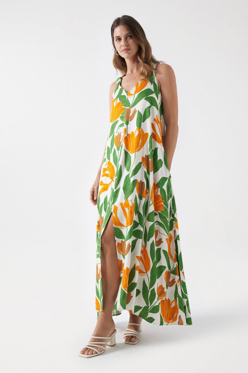 Cortefiel Vestido con estampado floral