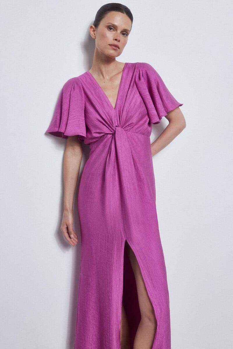 Cortefiel Vestido con nudo en escote