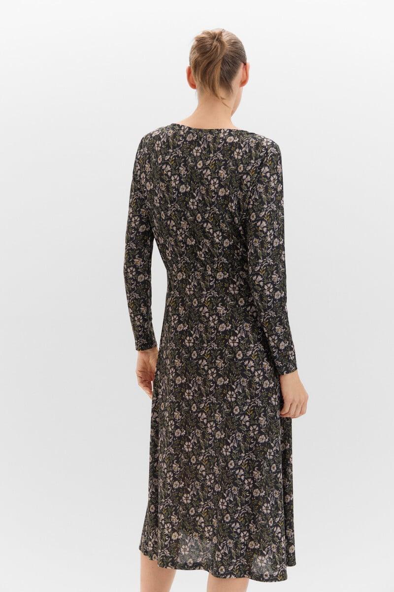 Cortefiel Vestido Con Nudo Frontal