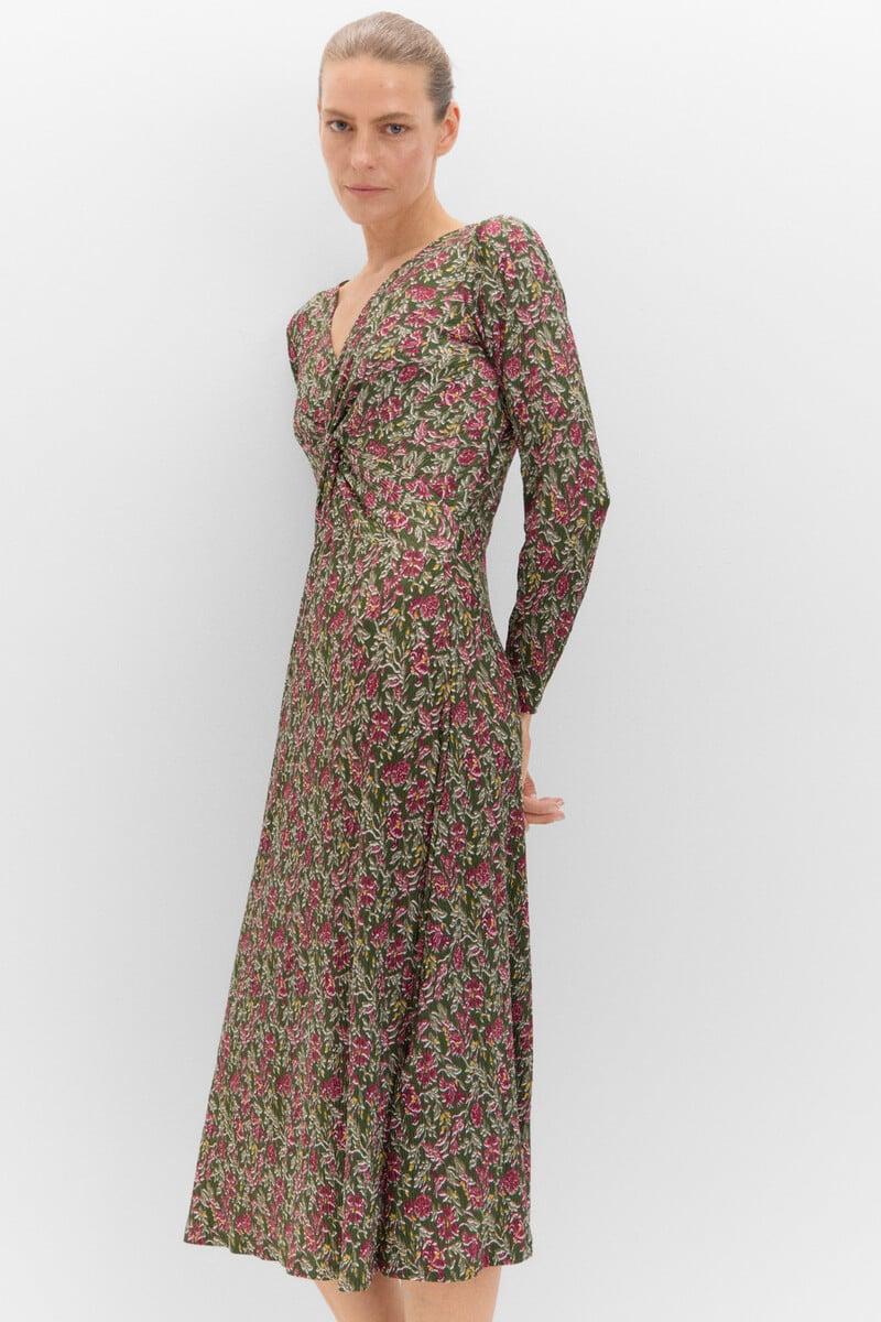 Cortefiel Vestido con nudo frontal