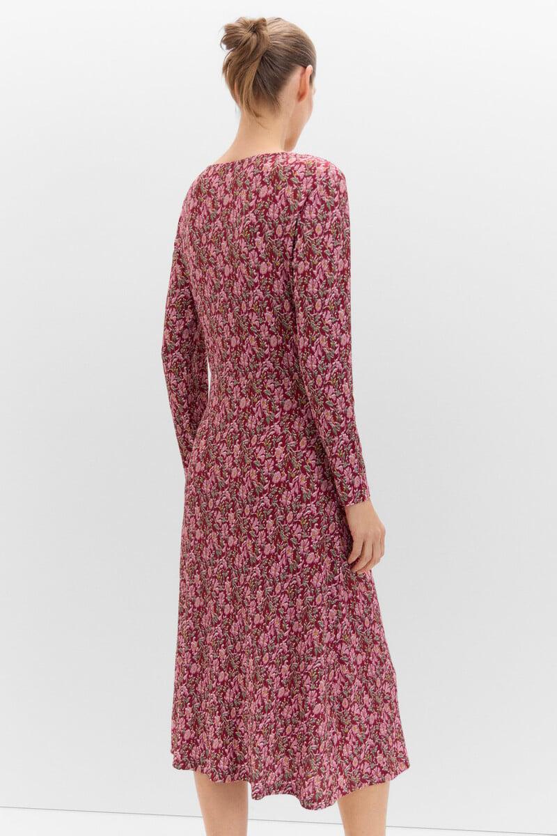 Cortefiel Vestido Con Nudo Frontal