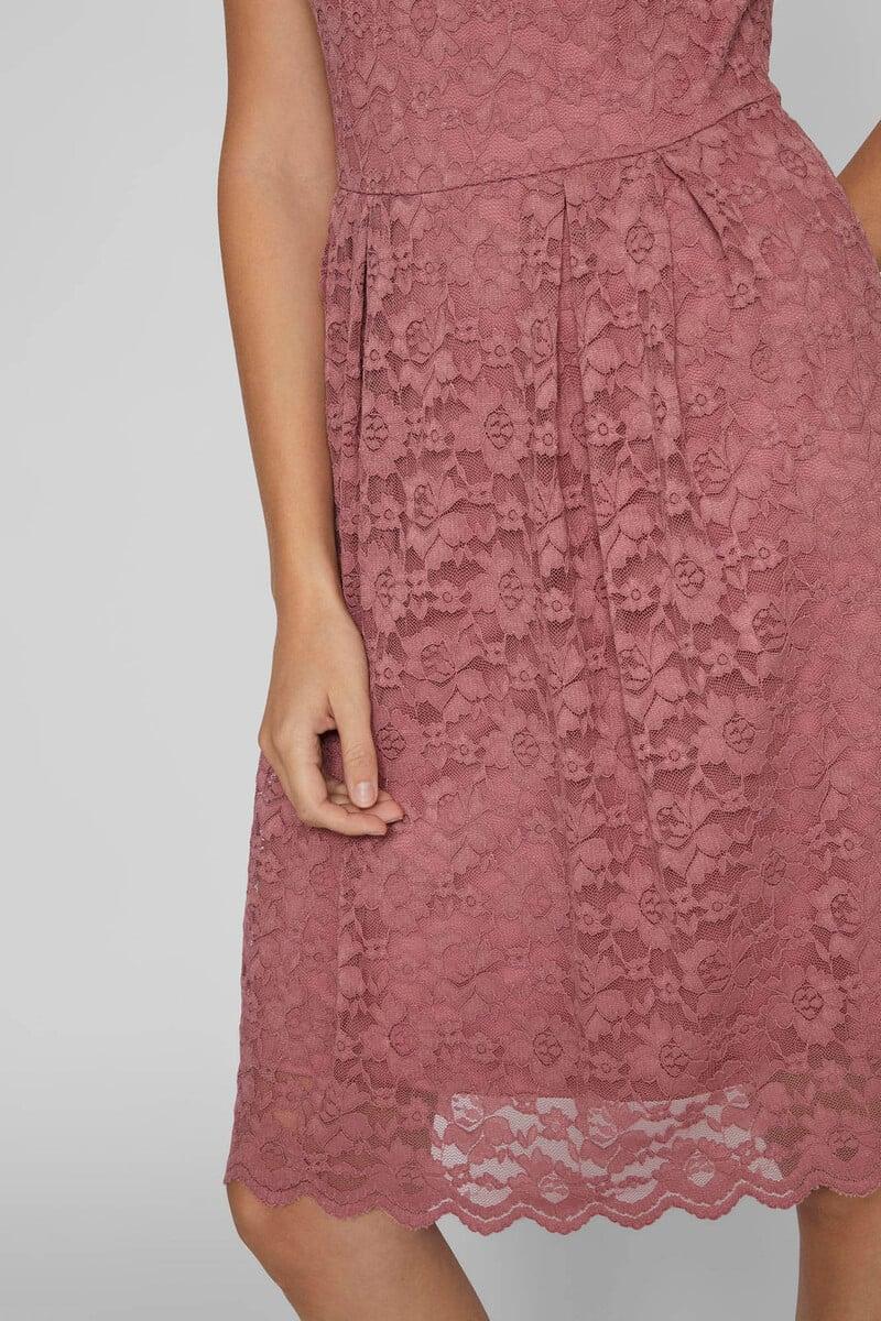 Cortefiel Vestido Corto De Fiesta Con Encaje