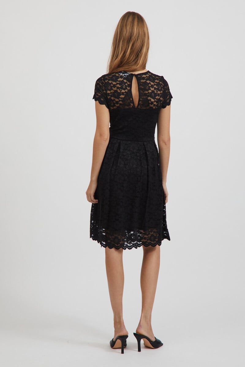 Cortefiel Vestido Corto De Fiesta Con Encaje