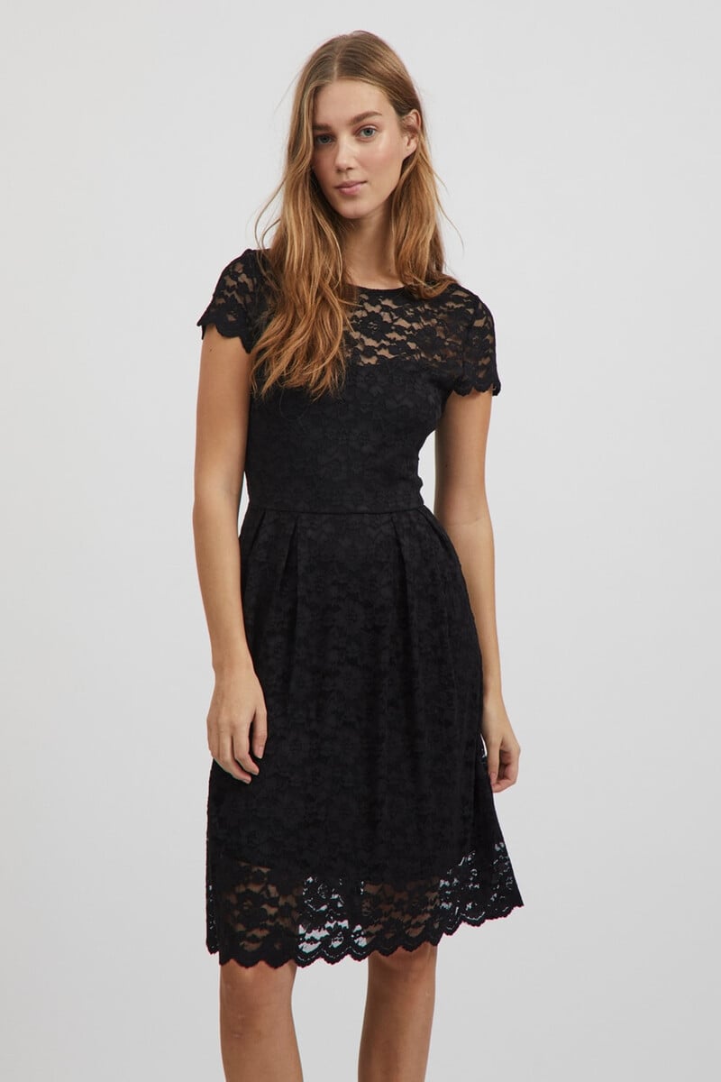 Cortefiel Vestido corto de fiesta con encaje